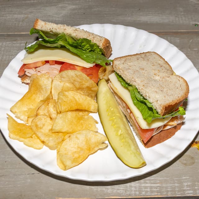 Shaved Turkey Sandwich.